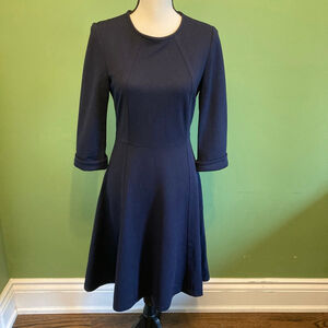 Women's L.K.Bennett Navy Long Sleeve Dress Size 4